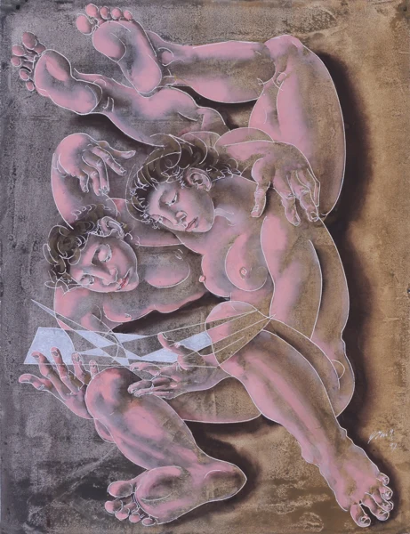 Hans Erni — Lesendes Paar, 1997
