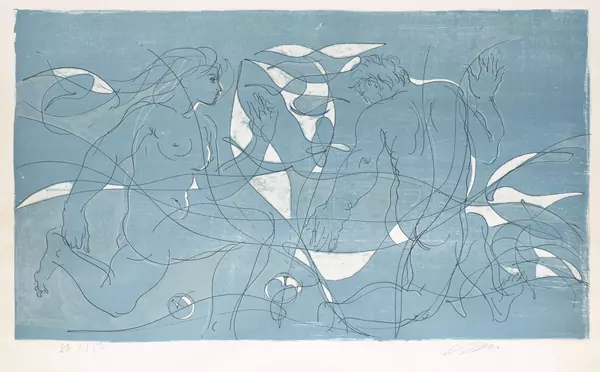 Hans ERNI (1909-2015), 'Couple', lithographie couleur — DognyAuction