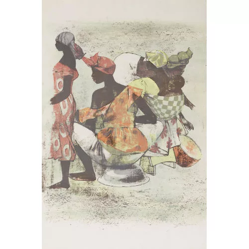 Hans Erni — "Markt in Dakar".