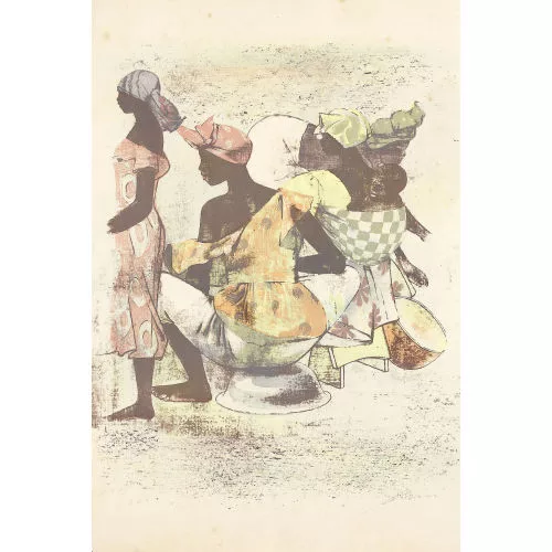 Hans Erni — Markt von Dakar.