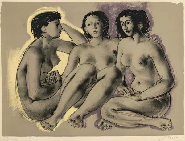 . Trois femmes assises