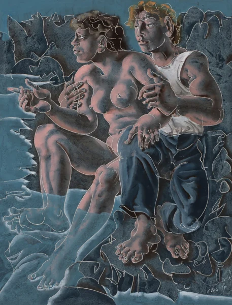 Hans Erni — Angespannte, 1997