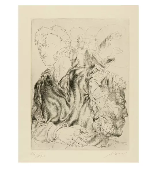 Hans Erni — Selbstbildnis. - Vermessung — Galerie Kornfeld
