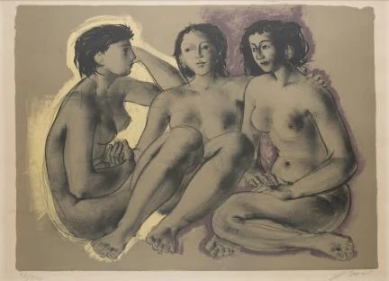 Les trois femmes assises