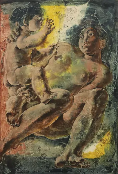 Hans Erni — Mutter mit Kind, 1967