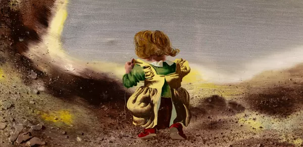 Kind am Ufer. 1952