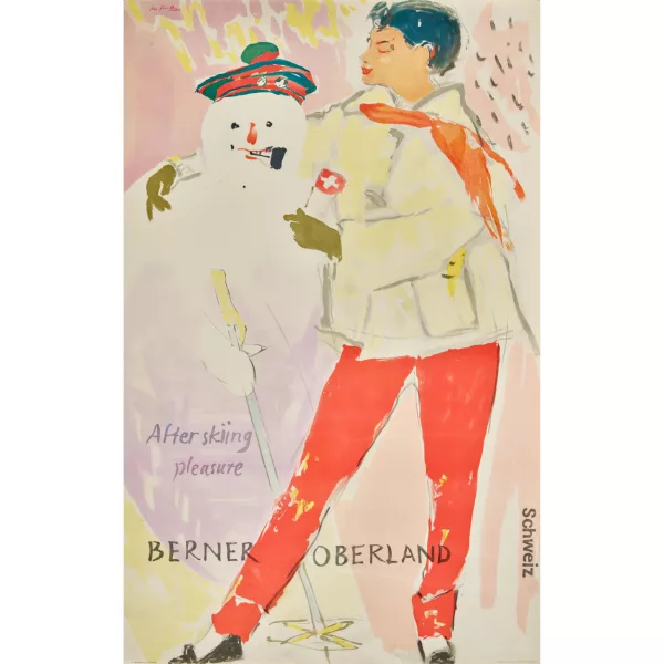 Hans Falk — "After skiing pleasure Berner Oberland".