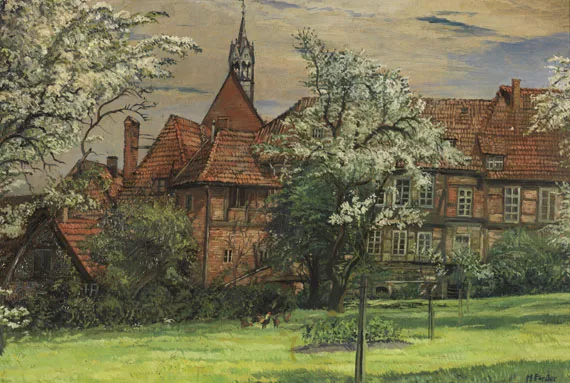 Hans Forster — Frühling im Garten von Kloster Lüne