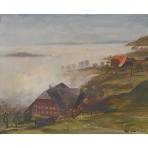 Hans Gartmeier — Emmentaler Landschaft im Nebel.