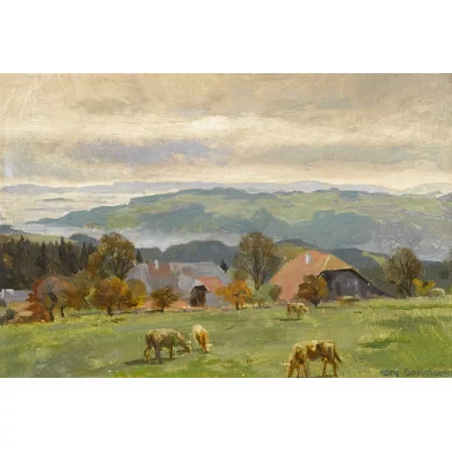 Hans Gartmeier — Weidende Kühe.