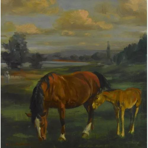 Hans Gartmeier — Pferd mit Fohlen.