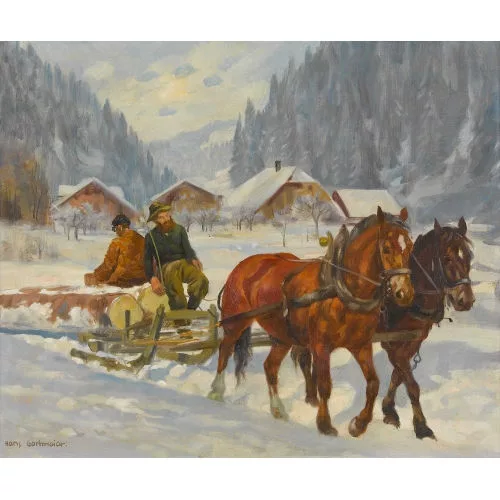 Hans Gartmeier — "Holzfuhre im Emmental".