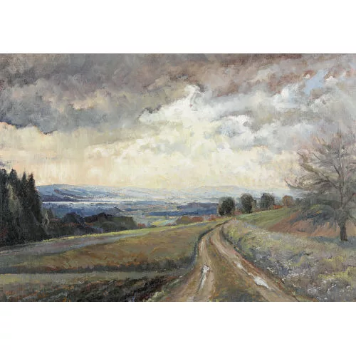 Hans Gartmeier — Weite Landschaft mit einem Feldweg.