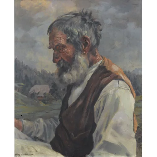 Hans Gartmeier — "Lesender Bauer".