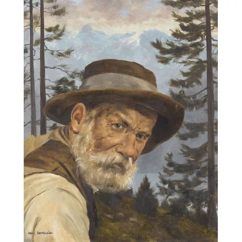 Hans Gartmeier — Bildnis eines bärtigen Mannes mit Hut.