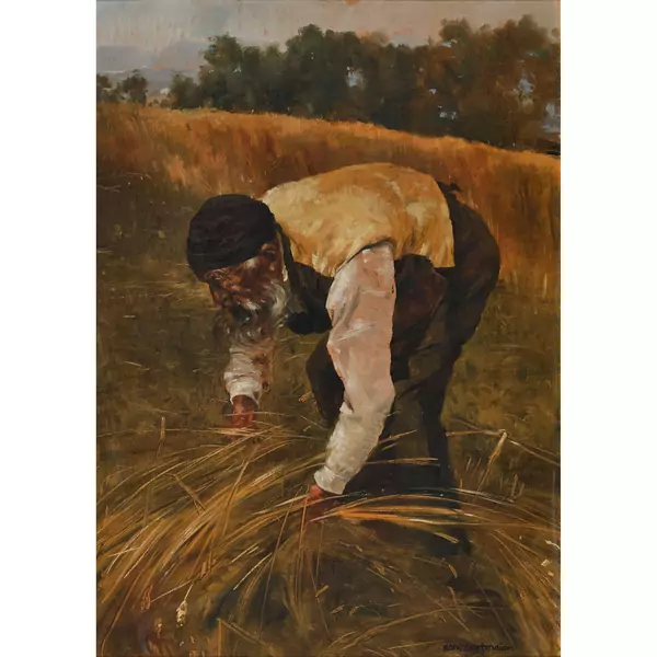 Alter Bauer bei der Feldarbeit