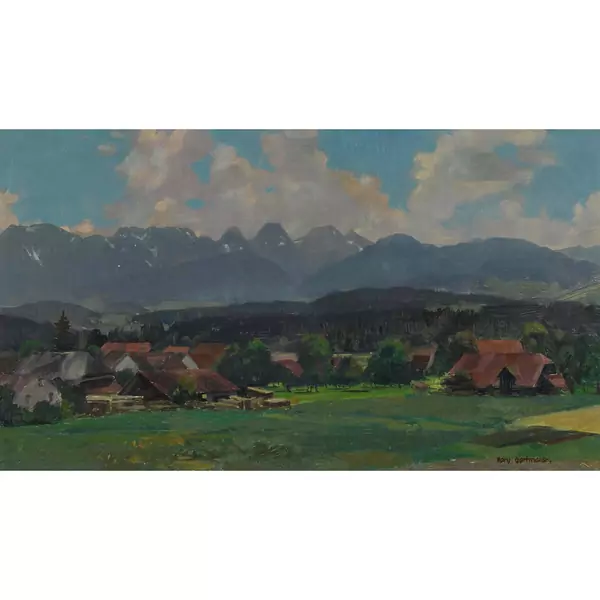"Landschaft bei Kiesen"