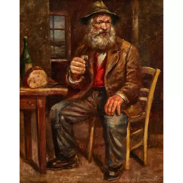 Sitzender Bauer