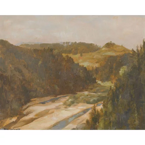 Hans Gartmeier — "Schwarzenburgerlandschaft mit Sense".
