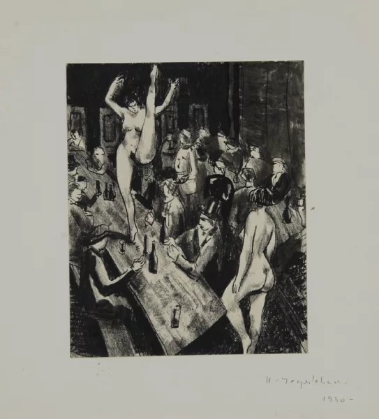 Hans Gordon Jegerlehner — 2 Blätter: Cabaretszene, 1930; Mann und Frau, 1929