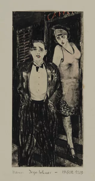Hans Gordon Jegerlehner — 2 Blätter: Mann und Frau, 1929; Frau an der Bar