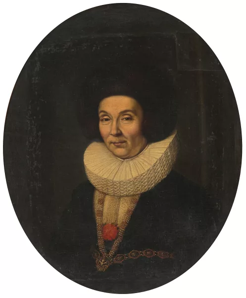 Hans Jakob Dünz II. — Zugeschrieben Portrait einer Frau aus der Berner Patrizierfamilie von Mülinen, 1642