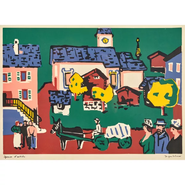 Hans Jegerlehner — Belebtes Bergdorf.