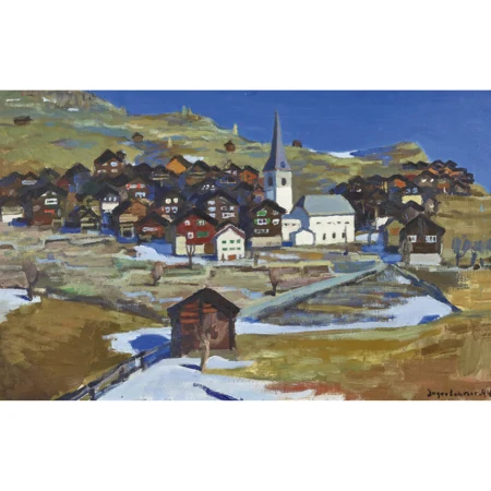 Bergdorf im Vorfrühling