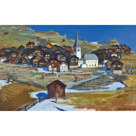 Walliser Bergdorf im Vorfrühling