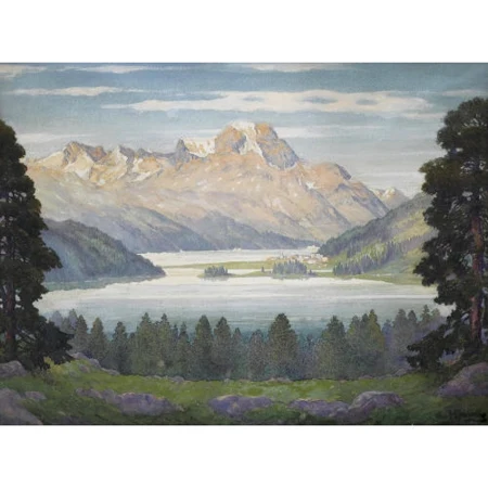 "Ausblick von der ′Unter-Alpina′ bei St. Moritz"