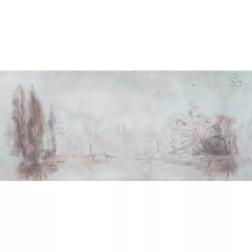 "Bridge over pond"