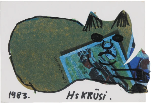 Hans Krüsi — 2 Werke: Katze, 1983; Katze