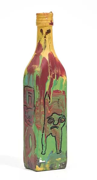 HANS KRÜSI — Painted bottle. — Koller Auktionen