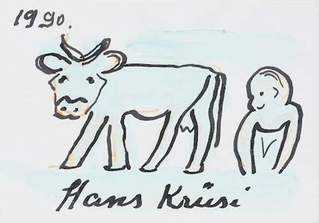 HANS KRÜSI — "Kuh-Hüter". 1990. — Koller Auktionen