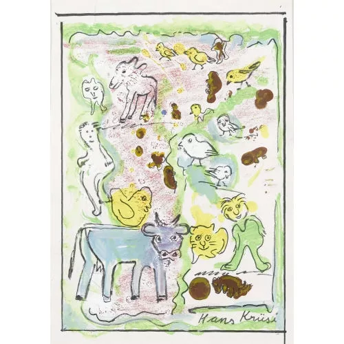 Hans Krüsi — Kuh und Fabeltiere.