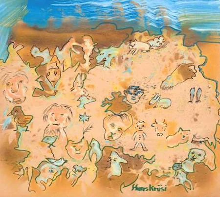 HANS KRÜSI — Landschaft mit Figuren und Tieren. — Koller Auktionen