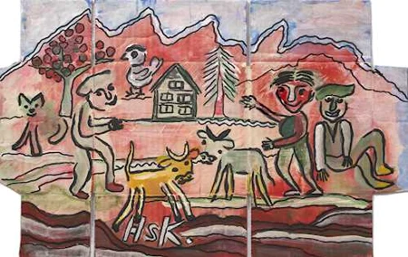 HANS KRÜSI — Auf dem Bauernhof. — Koller Auktionen