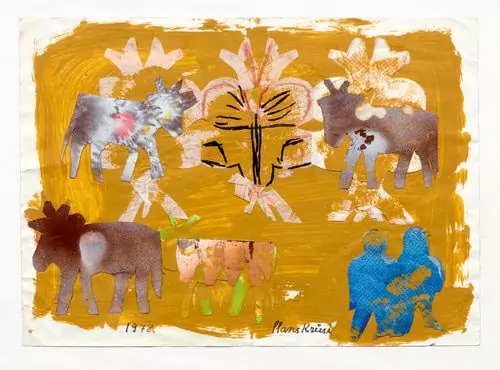 KRÜSI, HANS — Cows and figures. 1978. — Koller Auktionen