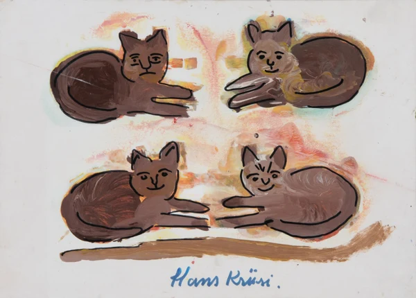 Hans Krüsi — Vier Katzen