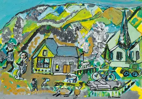 HANS KRÜSI — Dorf im Appenzell. — Koller Auktionen