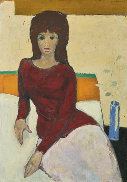 Hans Potthof — Sitzendes Mädchen