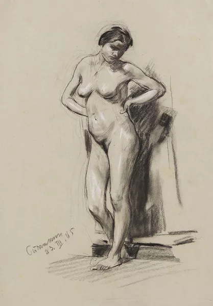 Hans Purrmann — Stehender weiblicher Akt