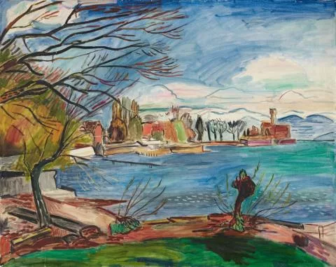 Hans Purrmann — Langenargen mit Schloss Montfort