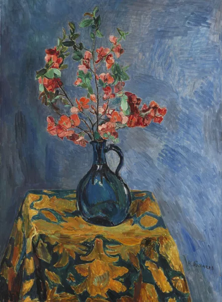 Hans Purrmann — Blütenstrauß in blauer Vase