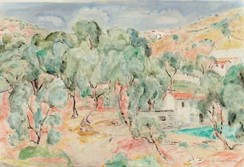 Hans Purrmann — Südliche Landschaft (Ospedaletti)