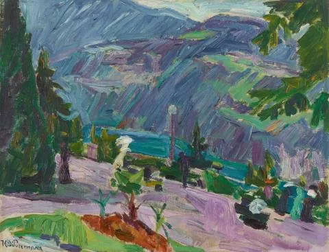 Hans Purrmann — Landschaft mit Promenade