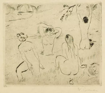 Hans Purrmann — Vier badende Frauen (Sommer)
