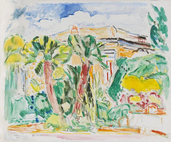 Hans Purrmann — Palmen vor Villa in Sorrent