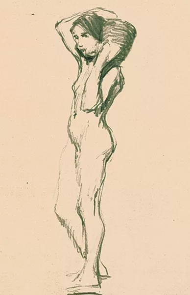 Hans Purrmann — Stehender weiblicher Akt