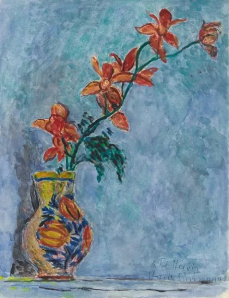 Hans Purrmann — Stilleben mit Orchideen